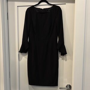 White House Black Market Black Long Sleeve Dress